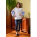 Embroidered blouse "Zgarda Blue"